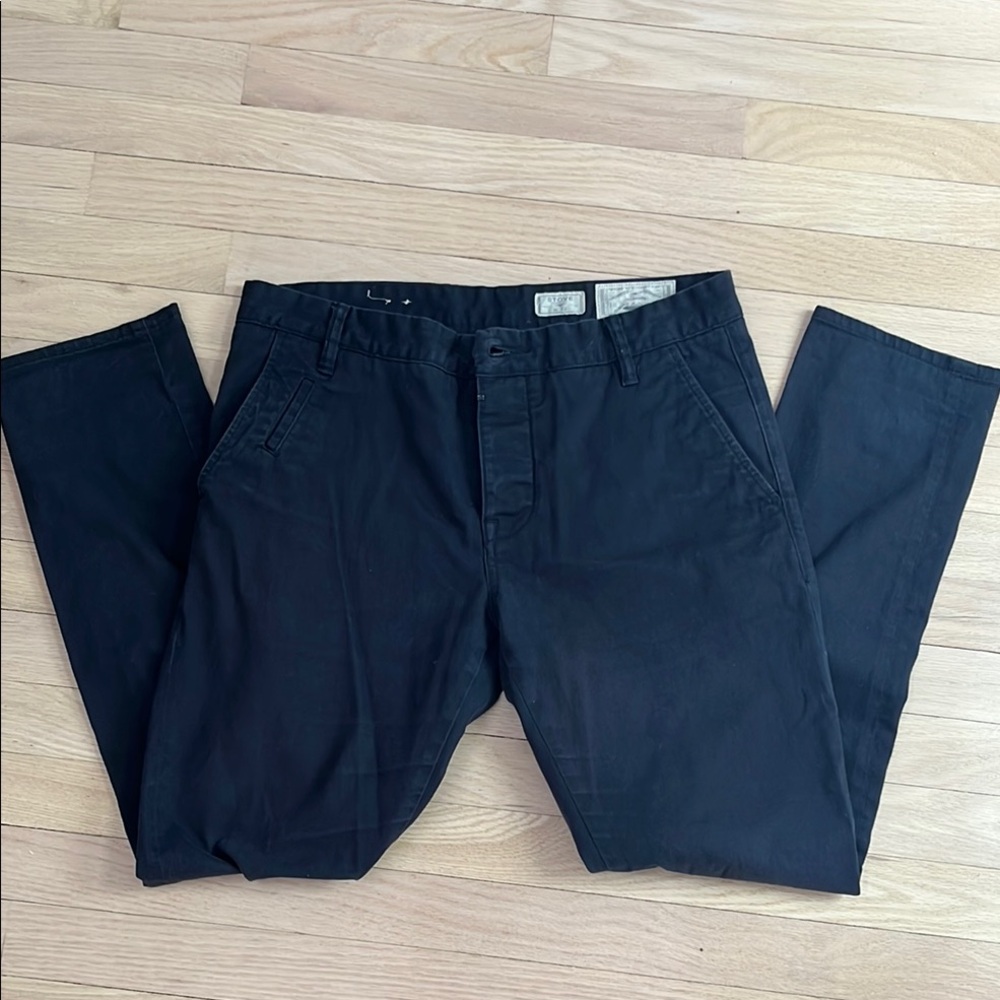 All Saints Black Stove Chino Pants